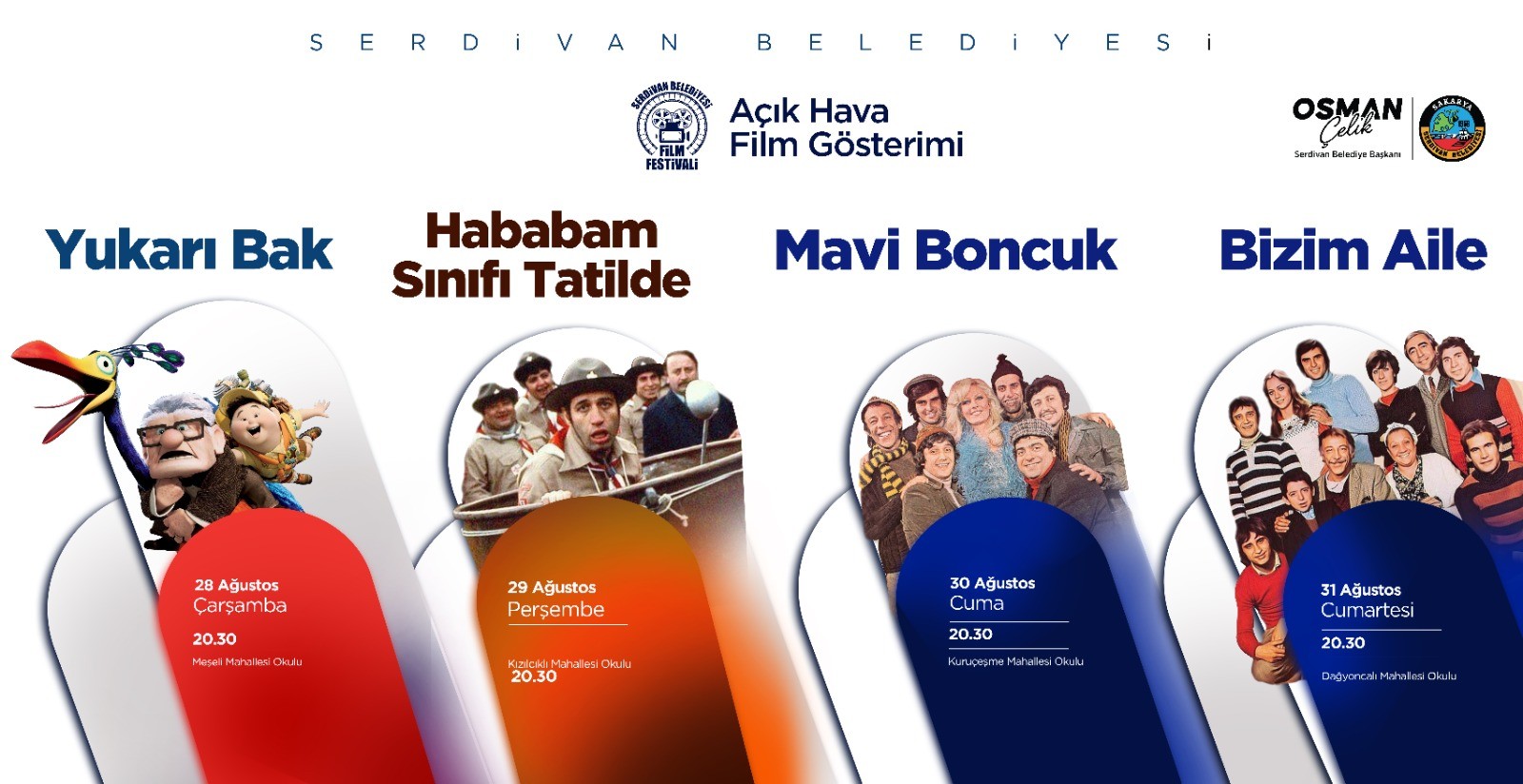 Serdivan Açık Hava Film Gösterimleri Devam Ediyor